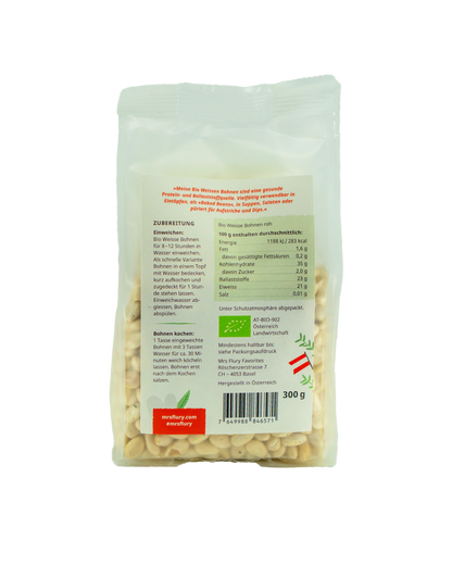 Fagioli bianchi biologici dall'Austria 300 g